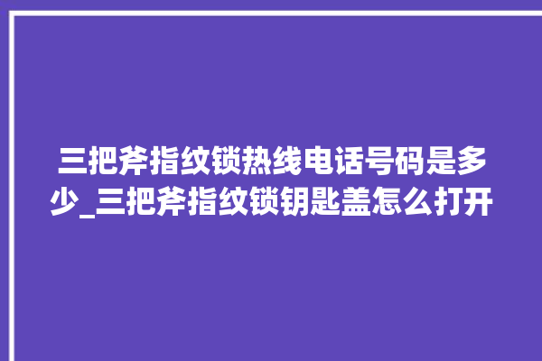 三把斧指纹锁热线电话号码是多少_三把斧指纹锁钥匙盖怎么打开 。三把