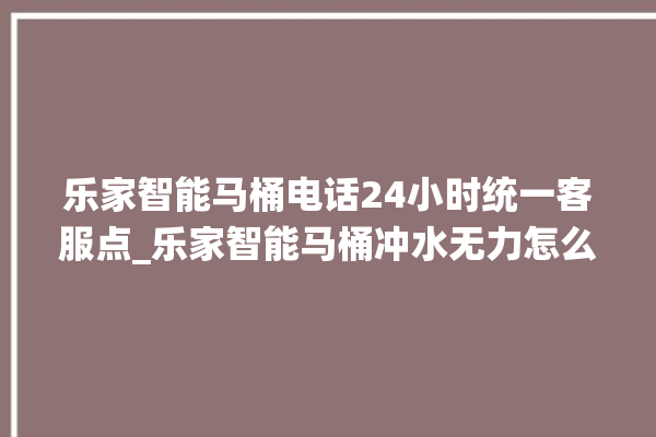 乐家智能马桶电话24小时统一客服点_乐家智能马桶冲水无力怎么解决 。马桶