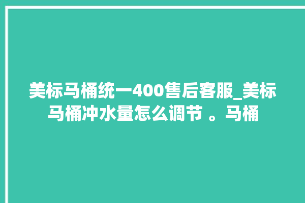 美标马桶统一400售后客服_美标马桶冲水量怎么调节 。马桶