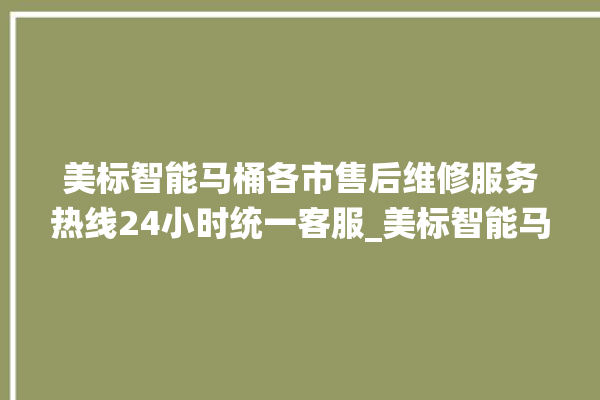 美标智能马桶各市售后维修服务热线24小时统一客服_美标智能马桶怎么拆卸 。马桶