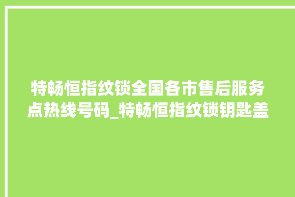 特畅恒指纹锁全国各市售后服务点热线号码_特畅恒指纹锁钥匙盖怎么打开 。锁钥