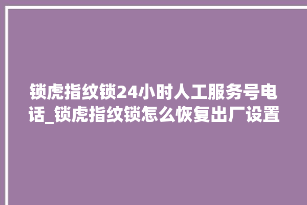 锁虎指纹锁24小时人工服务号电话_锁虎指纹锁怎么恢复出厂设置 。指纹锁