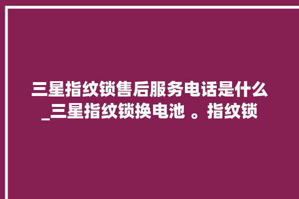 三星指纹锁售后服务电话是什么_三星指纹锁换电池 。指纹锁