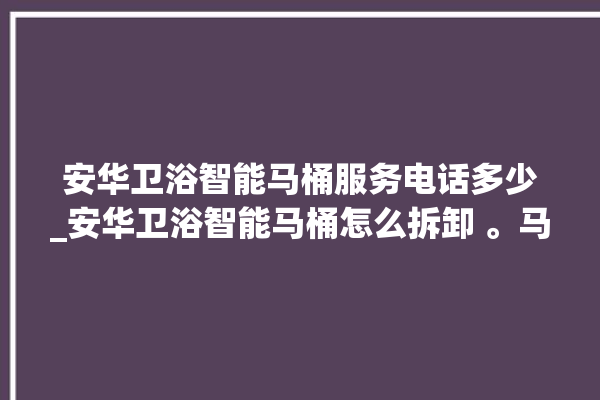 安华卫浴智能马桶服务电话多少_安华卫浴智能马桶怎么拆卸 。马桶