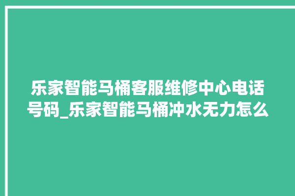 乐家智能马桶客服维修中心电话号码_乐家智能马桶冲水无力怎么解决 。马桶