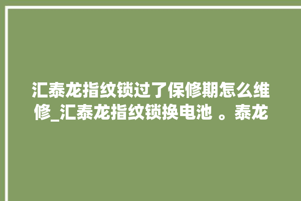 汇泰龙指纹锁过了保修期怎么维修_汇泰龙指纹锁换电池 。泰龙