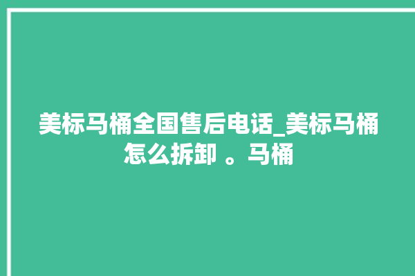 美标马桶全国售后电话_美标马桶怎么拆卸 。马桶