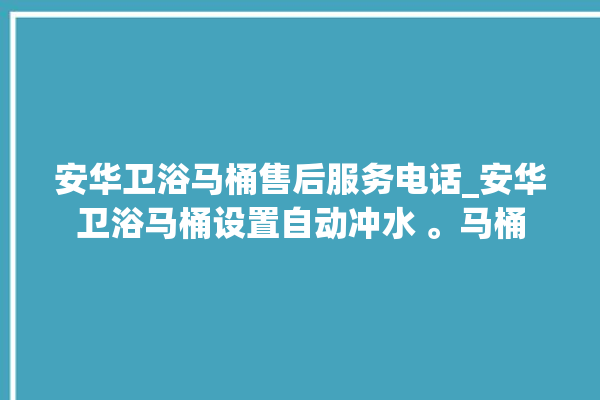 安华卫浴马桶售后服务电话_安华卫浴马桶设置自动冲水 。马桶