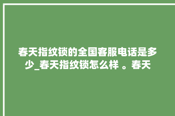 春天指纹锁的全国客服电话是多少_春天指纹锁怎么样 。春天