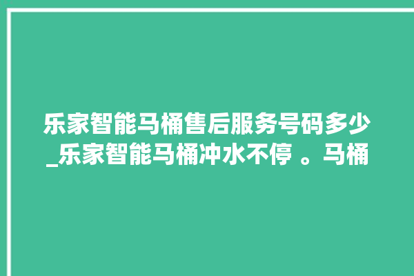 乐家智能马桶售后服务号码多少_乐家智能马桶冲水不停 。马桶