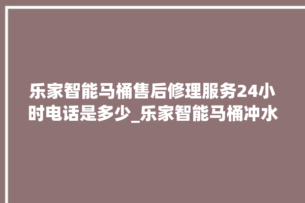 乐家智能马桶售后修理服务24小时电话是多少_乐家智能马桶冲水不停 。马桶