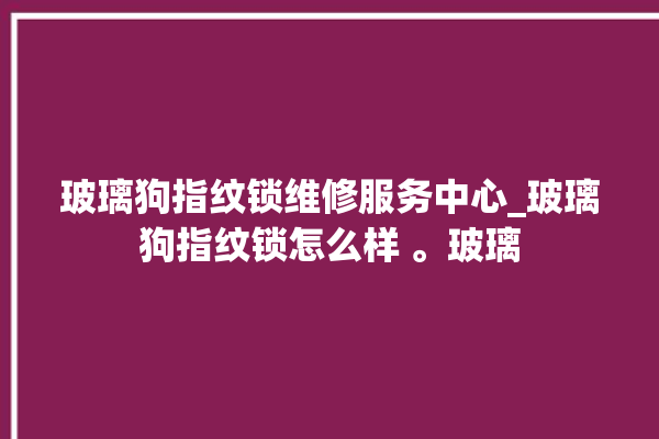 玻璃狗指纹锁维修服务中心_玻璃狗指纹锁怎么样 。玻璃