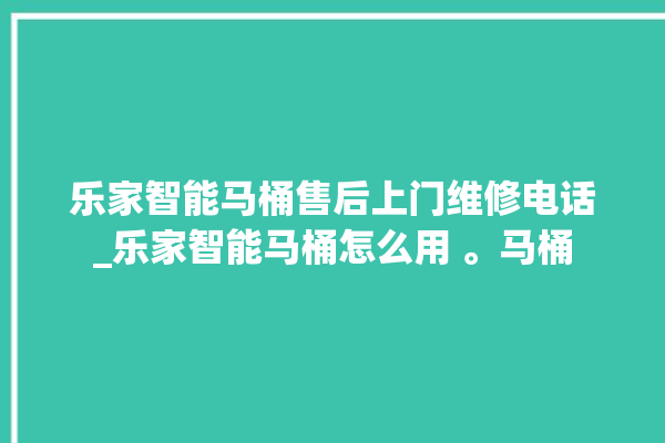 乐家智能马桶售后上门维修电话_乐家智能马桶怎么用 。马桶