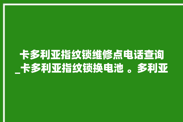 卡多利亚指纹锁维修点电话查询_卡多利亚指纹锁换电池 。多利亚