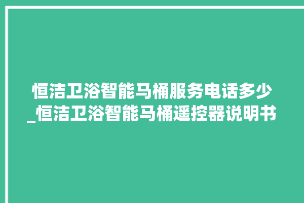 恒洁卫浴智能马桶服务电话多少_恒洁卫浴智能马桶遥控器说明书 。马桶