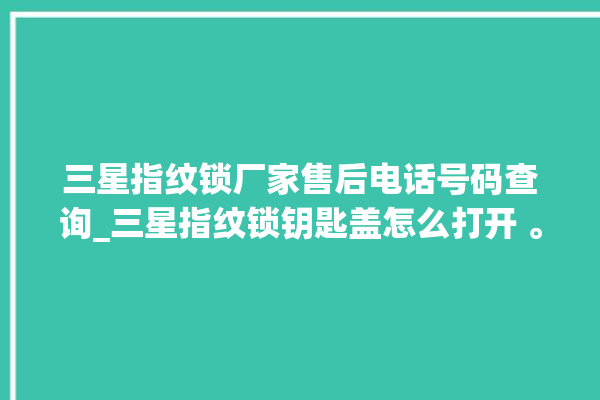 三星指纹锁厂家售后电话号码查询_三星指纹锁钥匙盖怎么打开 。指纹锁