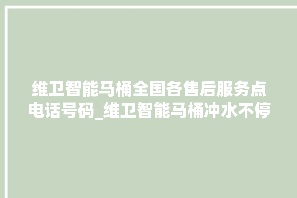 维卫智能马桶全国各售后服务点电话号码_维卫智能马桶冲水不停 。马桶