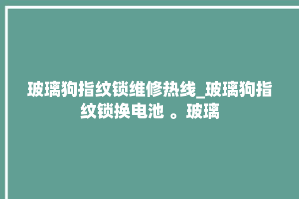 玻璃狗指纹锁维修热线_玻璃狗指纹锁换电池 。玻璃