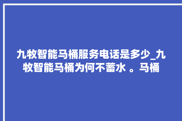 九牧智能马桶服务电话是多少_九牧智能马桶为何不蓄水 。马桶