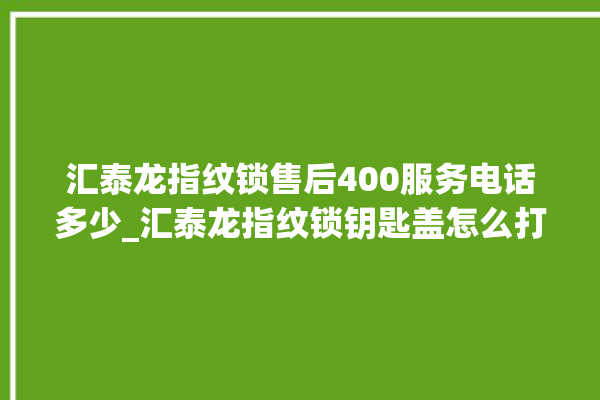 汇泰龙指纹锁售后400服务电话多少_汇泰龙指纹锁钥匙盖怎么打开 。泰龙