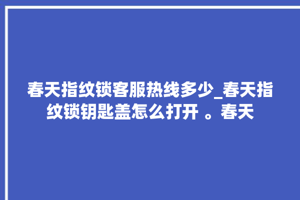 春天指纹锁客服热线多少_春天指纹锁钥匙盖怎么打开 。春天