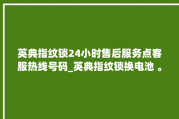 英典指纹锁24小时售后服务点客服热线号码_英典指纹锁换电池 。指纹锁