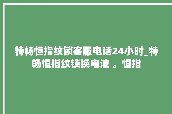 特畅恒指纹锁客服电话24小时_特畅恒指纹锁换电池 。恒指