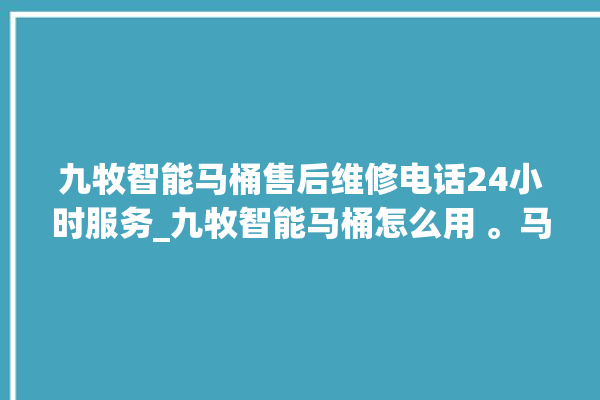 九牧智能马桶售后维修电话24小时服务_九牧智能马桶怎么用 。马桶