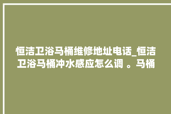 恒洁卫浴马桶维修地址电话_恒洁卫浴马桶冲水感应怎么调 。马桶