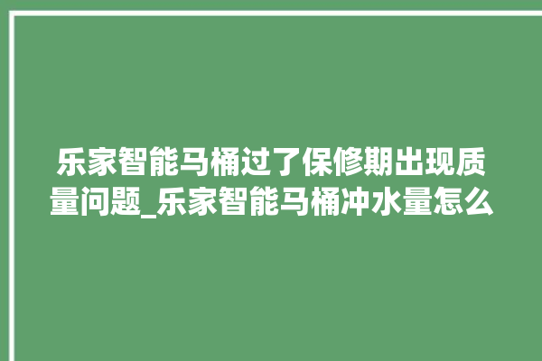 乐家智能马桶过了保修期出现质量问题_乐家智能马桶冲水量怎么调节 。马桶