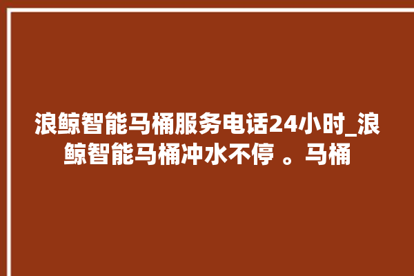 浪鲸智能马桶服务电话24小时_浪鲸智能马桶冲水不停 。马桶