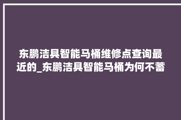 东鹏洁具智能马桶维修点查询最近的_东鹏洁具智能马桶为何不蓄水 。马桶