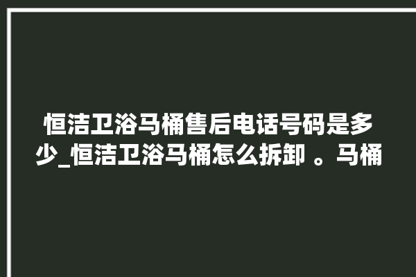 恒洁卫浴马桶售后电话号码是多少_恒洁卫浴马桶怎么拆卸 。马桶