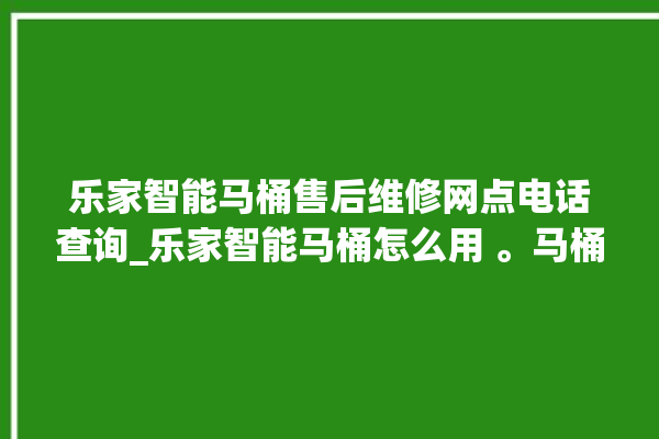 乐家智能马桶售后维修网点电话查询_乐家智能马桶怎么用 。马桶