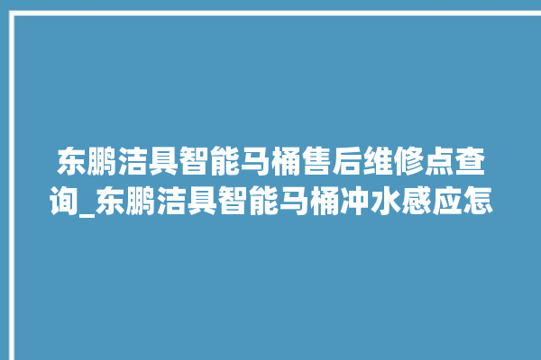 东鹏洁具智能马桶售后维修点查询_东鹏洁具智能马桶冲水感应怎么调 。马桶