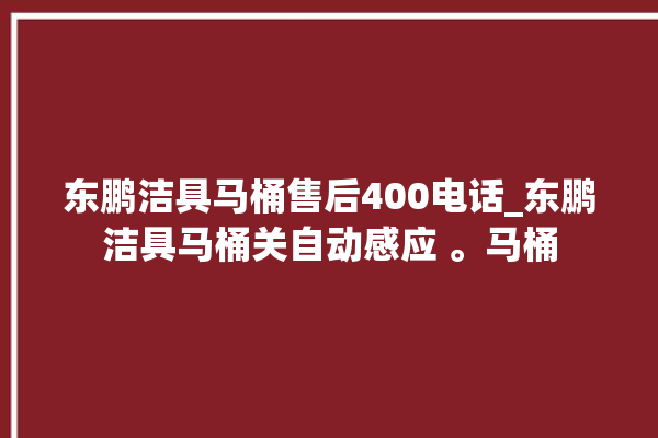 东鹏洁具马桶售后400电话_东鹏洁具马桶关自动感应 。马桶