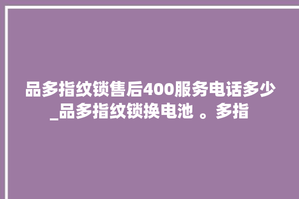 品多指纹锁售后400服务电话多少_品多指纹锁换电池 。多指