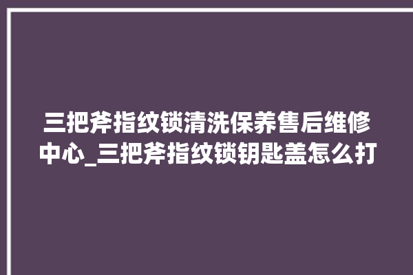 三把斧指纹锁清洗保养售后维修中心_三把斧指纹锁钥匙盖怎么打开 。三把