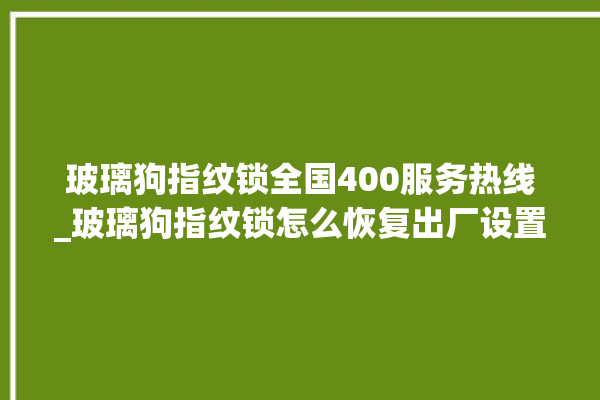 玻璃狗指纹锁全国400服务热线_玻璃狗指纹锁怎么恢复出厂设置 。玻璃