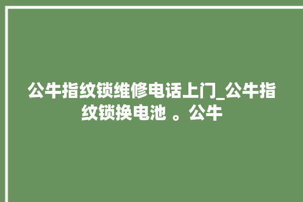 公牛指纹锁维修电话上门_公牛指纹锁换电池 。公牛