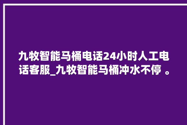 九牧智能马桶电话24小时人工电话客服_九牧智能马桶冲水不停 。马桶