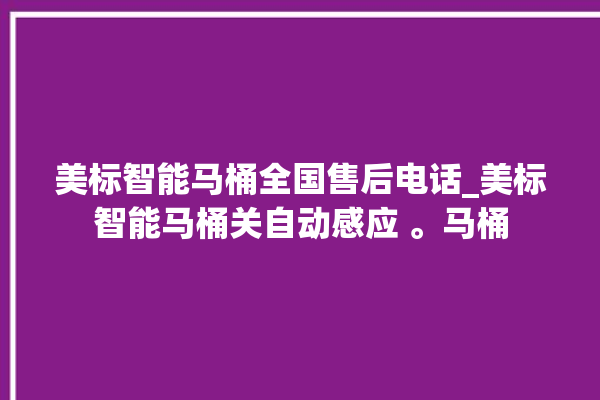 美标智能马桶全国售后电话_美标智能马桶关自动感应 。马桶