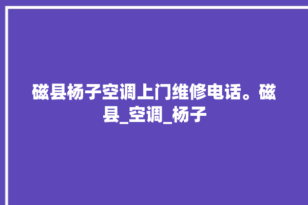 磁县杨子空调上门维修电话。磁县_空调_杨子