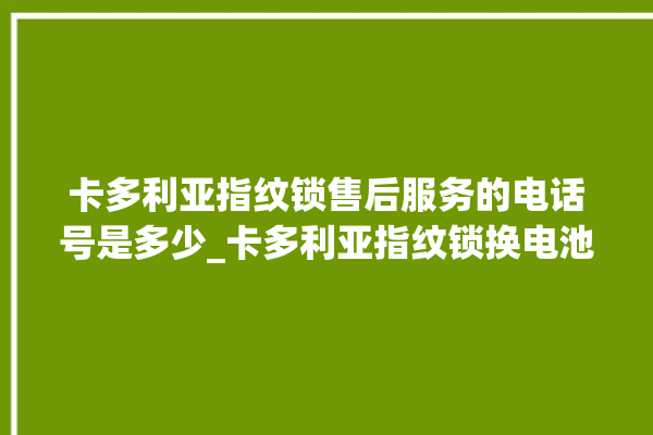 卡多利亚指纹锁售后服务的电话号是多少_卡多利亚指纹锁换电池 。多利亚