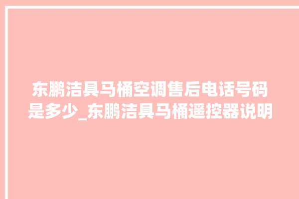 东鹏洁具马桶空调售后电话号码是多少_东鹏洁具马桶遥控器说明书 。马桶