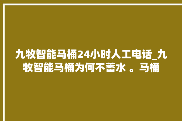 九牧智能马桶24小时人工电话_九牧智能马桶为何不蓄水 。马桶