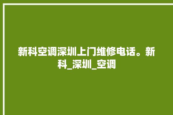 新科空调深圳上门维修电话。新科_深圳_空调