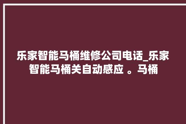 乐家智能马桶维修公司电话_乐家智能马桶关自动感应 。马桶