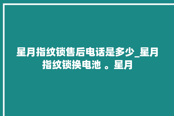 星月指纹锁售后电话是多少_星月指纹锁换电池 。星月