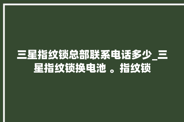 三星指纹锁总部联系电话多少_三星指纹锁换电池 。指纹锁